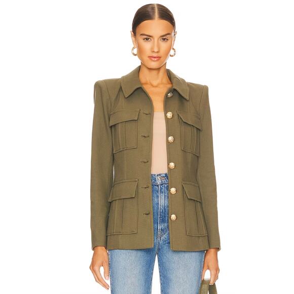 Veronica Beard Lambert Dickey Coat in Army Green size 8 - Picture 1 of 7